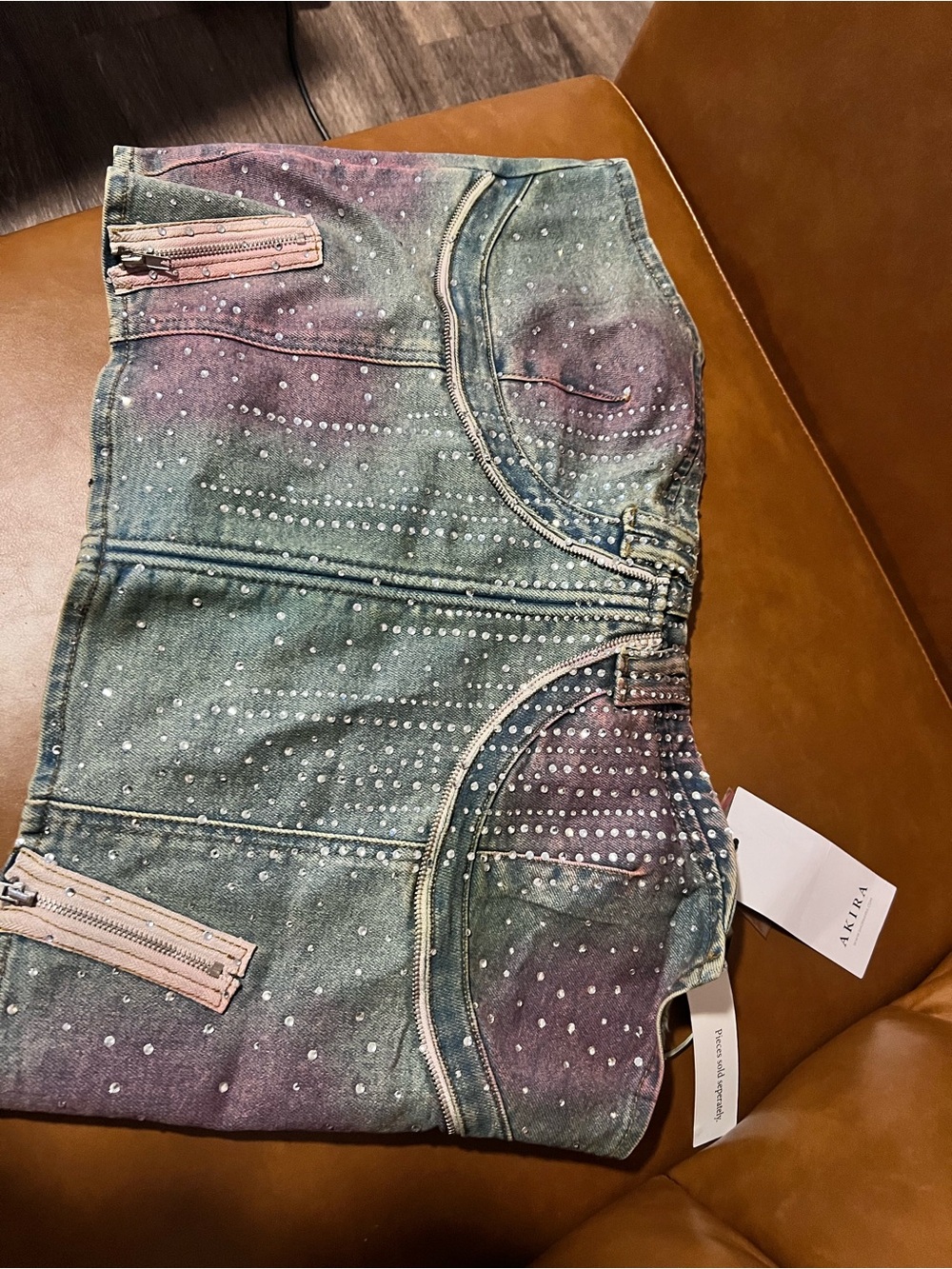 AKIRA Galaxy Girl Rhinestone Denim Corset size size 1X - Picture 16 of 16